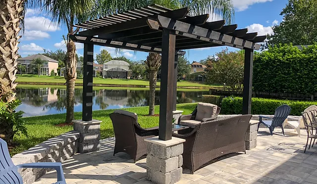 Create A Beautiful Patio In Your Backyard With Florida Pavers And Pergolas