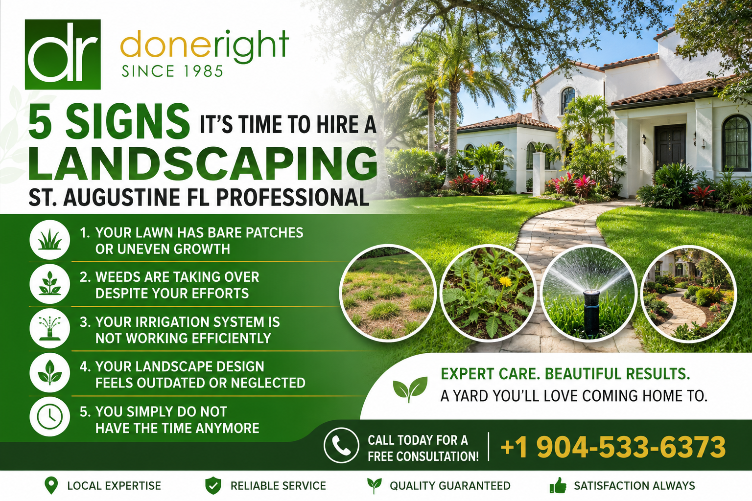 5 Signs It’s Time to Hire a Landscaping St. Augustine FL Professional